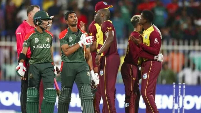 WI vs BAN: वेस्टइंडीज ने रोमांचक मुकाबले में बांग्लादेश को तीन रन से हराकर किया टूर्नामेंट से बाहर 