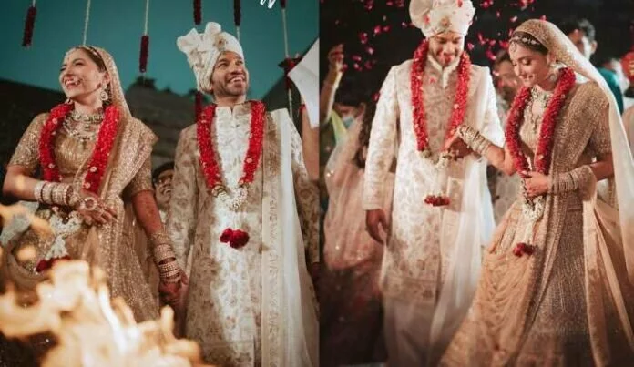 Ankita Lokhande Vicky Jain Wedding: हैवी गोल्डन लहंगा पहन दुल्हन बनीं अंकिता लोखंडे, देखें ब्राइडल लुक की फोटोज