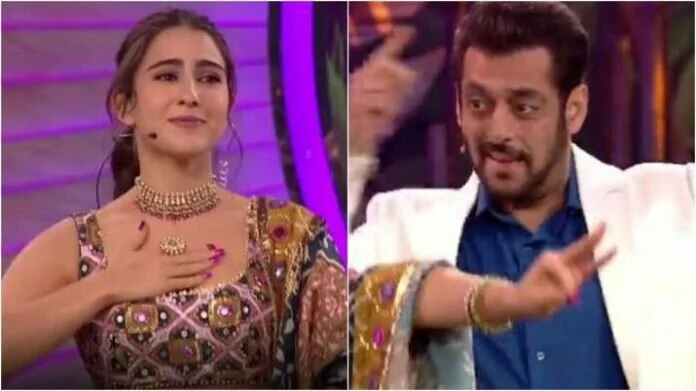 Bigg Boss 15: सारा अली खान ने 'अतरंगी रे' के गाने 'चका-चक' पर करवाया सलमान खान को डांस