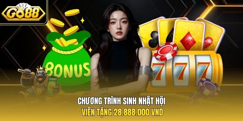 Chương trình sinh nhật hội viên tặng 28.888.000 VND